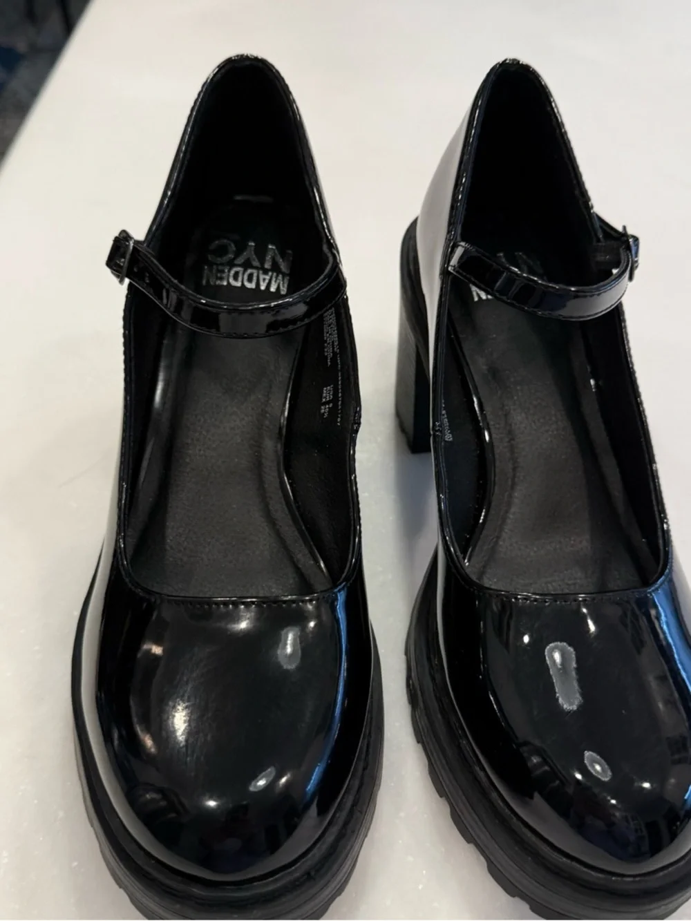 MADDEN NYC By STEVE MADDEN Size 9 Black Mary Jane Platform Shoes NEW
